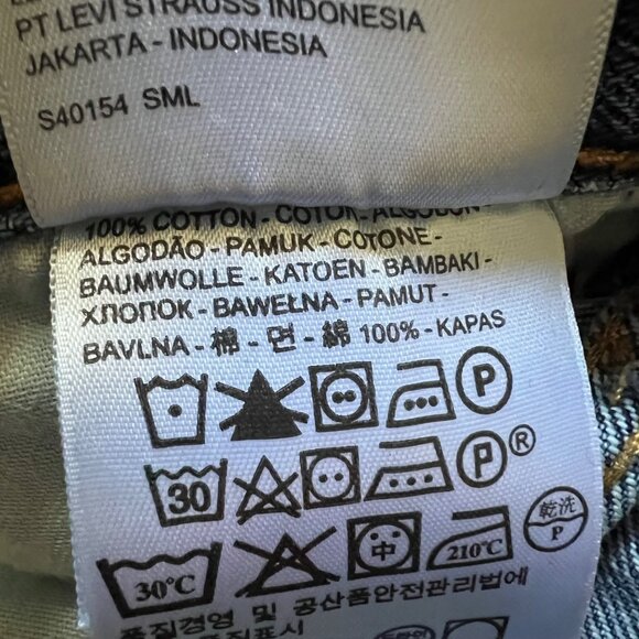 Vintage Levi's Mens W34 L34 Blue 501 Original Fit Button Fly Denim Jeans - Picture 8 of 16